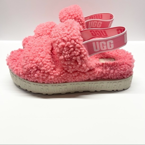 UGG Oh Fluffita Fur Slides Pink Rose - Picture 4 of 8
